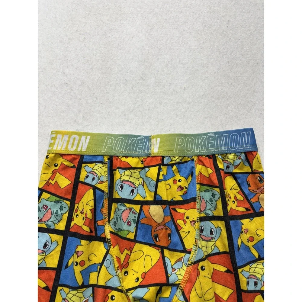 Pokémon Boxer Briefs Boys 10 Multicolor Pikachu Squirtle Stretch Underwear